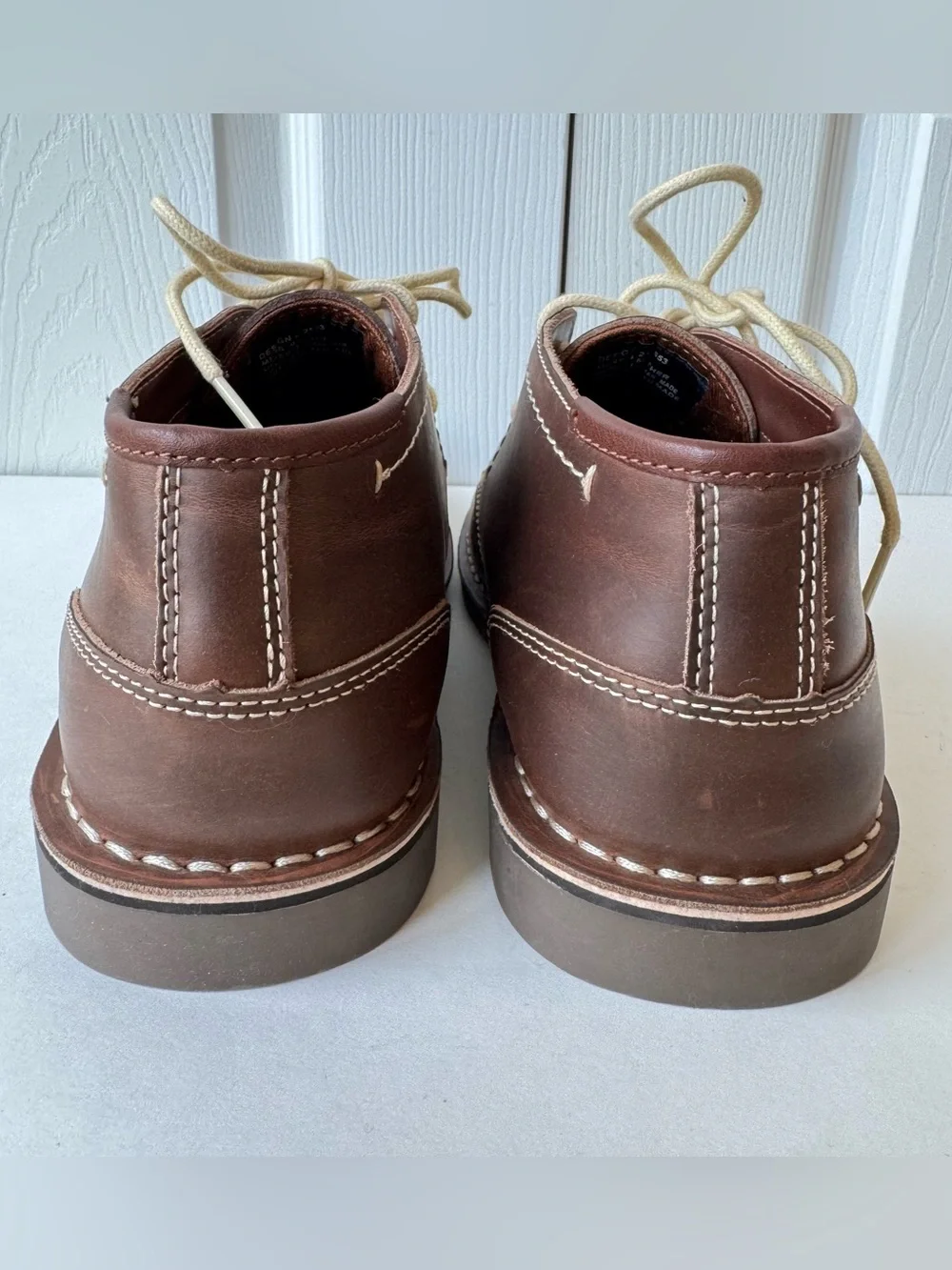 Reaction Kenneth Cole Brown Leather Chukka Boot Mens Size 9 Desert Wind Classic